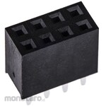 HARWIN Pcb Socket, 8-Pole, 2.54Mm, 2-Row, Through-Hole Mounting