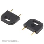 HARWIN Short Link D3088-98, Male, Straight, Black, Top Closed, 2-Pole, 1 Row, 10.16Mm Pitch