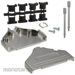 NORCOMP Norcomp D-Sub Backshell 970 Series 37 Position Standard D-Sub, Silver, 970-037-030R121