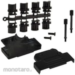 NORCOMP Norcomp D-Sub Backshell 971 Series 25 Position High Density D-Sub, Black, 971-025-040R011