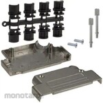NORCOMP Norcomp D-Sub Backshell 971 Series 37 Position High Density D-Sub, Silver, 971-037-030R121