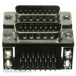 NORCOMP Norcomp D-Sub Connector, 15 Poles, Male/Male, Through Hole Mounting, 189-015-613R491