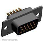 NORCOMP Norcomp D-Sub Connector, 15-Pole, Female, Plug-In Mounting, 780-M15-203L001