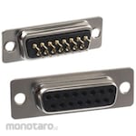 NORCOMP Norcomp D-Sub Connector, 15-Way, Female, Panel Mount, 171-015-213R001