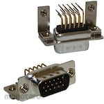 NORCOMP Norcomp D-Sub Connector, 15-Way, Male, Through-Hole Mounting, 181-M15-113R141