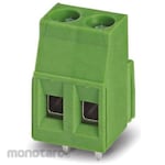 PHOENIX Phoenix Contact Pcb Terminal Block, Mkdsn 2.5/3 Series, 5Mm Pitch, 1 Row, 3-Pole, Green