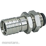 PISCO Light Coupling Socket Bulkhead with Straight One-Touch Fitting