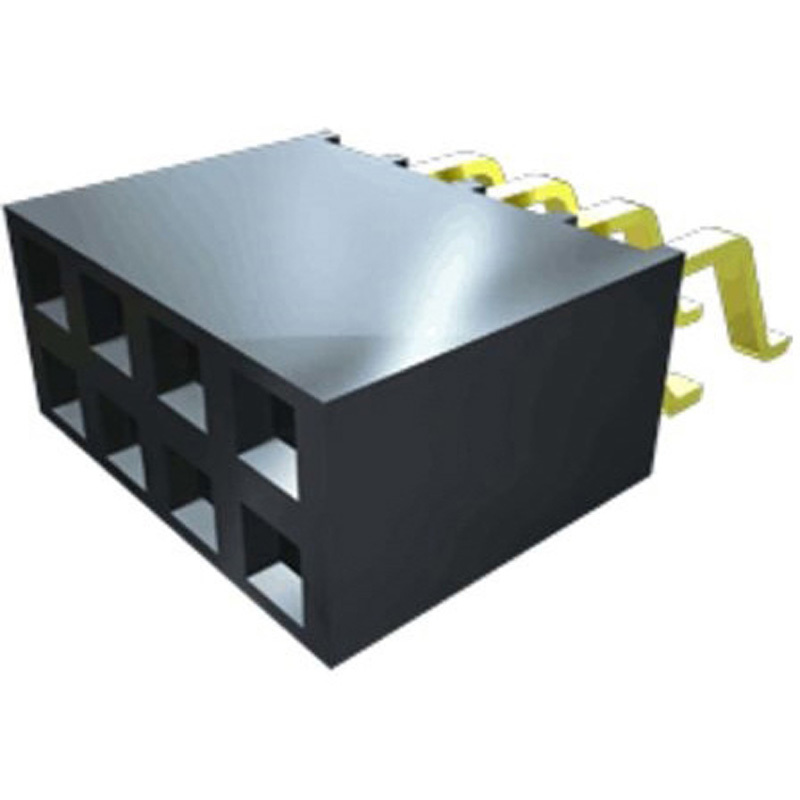 SAMTEC Pcb Connection Socket, 12 Poles, 2.54Mm, 2 Rows, Surface Mount, 2 Pieces Per Bag