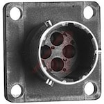 SOURIAU Souriau Sunbank By Eaton Circular Connector, 4-Pole, Standard, Flange Mount, Utg0104P
