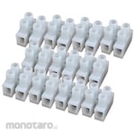 bitstrong Relay Terminal Block Connector, 2 Poles, White, 1 Set (10 Pieces)