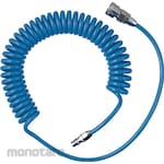 TRUSCO Alpha Urethane Coil Hose Blue, Coupling