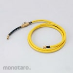 ESCO [R407c] 120cm hose with ball valve [yellow]