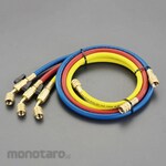ESCO [R410A] Charging hose set with 100cm ball valve