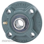 NTN Flanged Cartridge Unit Cast Housing Set Screw Type
