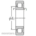 NTN Cylindrical roller bearing + NJ200 type