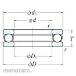 NSK Single Thrust Ball Bearing Type 2900