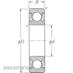 NTN Deep Groove Ball Bearing 6200 Series ZZ Precision P5