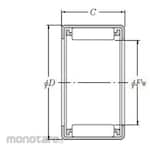 NTN Drawn Cup Needle Roller Bearing Hk Type