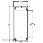 NTN Solid needle roller bearing + RNA48