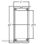 NTN Solid needle roller bearing + RNA49