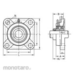 Asahi Seiko Square flange unit aluminum series