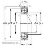 NTN Angular contact ball bearing + BNT000 type