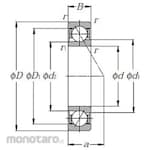 NTN Angular contact ball bearing + BNT200 type
