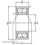 NTN Double row angular contact ball bearing +5300 type