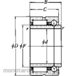 NTN Needle Roller Bearing With Angular Contact Ball Bearing Model NKIB