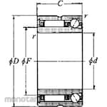 NTN Needle Roller Bearing With Angular Contact Ball Bearing