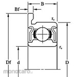 EZO (Kita Nihon Seiki) Ball Bearing 6700 Series Flange Double Shield Type (Laher)