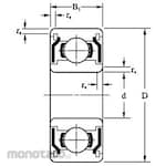 EZO (Kita Nihon Seiki) Ball Bearing Series 690 Contact Double Seal Type (Laher)