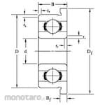 EZO (Kita Nihon Seiki) Ball bearing 690 Series Flange Open Type (Laher)
