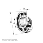 FAG Deep Groove Ball Bearing Single Row Open or Sealed (Laher)