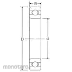 Koyo (J-TEKT) Deep Groove Ball Bearing 6200 Series 2RS (Double Contact Rubber Seal Type) (Laher)