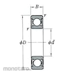 NSK Deep Groove Ball Bearing 6900 Series (Laher)