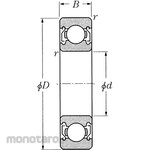 NTN Deep Groove Ball Bearing 6000 Z C4 Series (Laher)