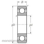 NTN Deep Groove Ball Bearing 6900 Series Open Type (Laher)