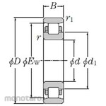 NTN Cylindrical Roller Bearing N200 Type