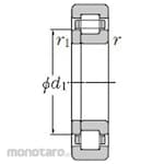NTN Cylindrical roller bearing + NUP200 type
