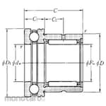 NTN Needle Roller Bearing with Thrust Ball Bearing NKX Type