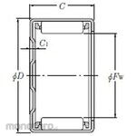 NTN Shell type needle roller bearing + BK type