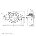 Asahi Seiko Diamond flange type unit UCFL type