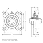 Asahi Seiko Heavy duty square flange unit
