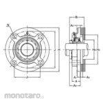 Asahi Seiko Round flange type unit with seal taper hole type