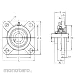 Asahi Seiko Square flange type unit with heavy duty seal