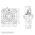 Asahi Seiko Square flange unit aluminum series