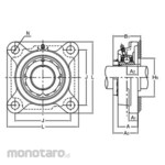 Asahi Seiko Square flange unit taper hole type