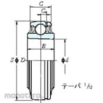 FYH Ball Bearing for UK Unit (Tapered Hole) (Laher)