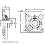 FYH NCF Square Flange Type (with Concentric Collar)